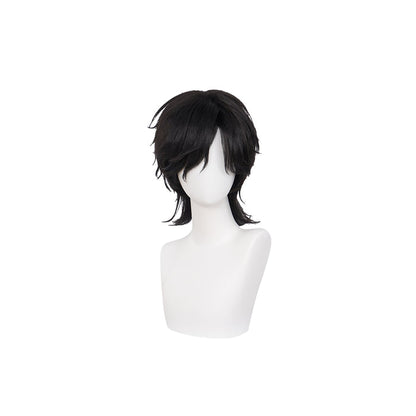 【Ready For Ship】DokiDoki Anime Gokurakugai Cosplay Yoru Wig Short Straight Black Hair