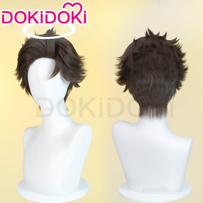 【Ready For Ship】DokiDoki Anime Hell Hotel Cosplay Wig Short Straight Brown Hair