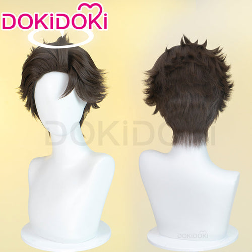 【Ready For Ship】DokiDoki Anime Hell Hotel Cosplay Wig Short Straight Brown Hair