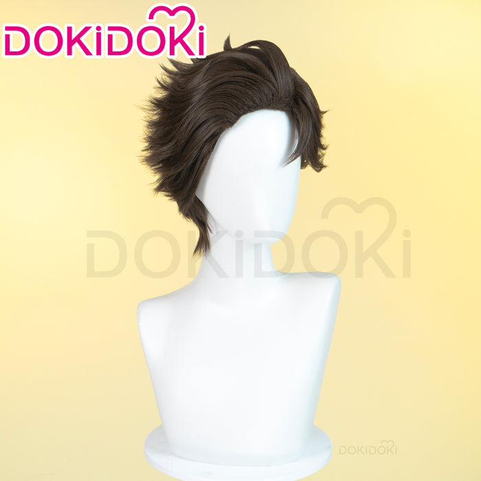【Ready For Ship】DokiDoki Anime Hell Hotel Cosplay Wig Short Straight Brown Hair