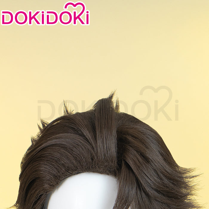 【Ready For Ship】DokiDoki Anime Hell Hotel Cosplay Wig Short Straight Brown Hair