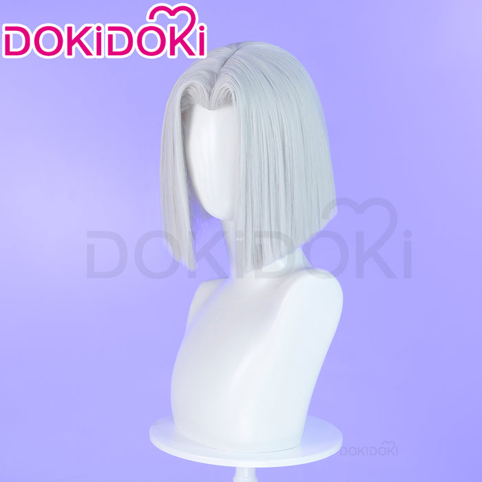 【Ready For Ship】DokiDoki Anime Hell Hotel Cosplay Wig Short Straight White Hair