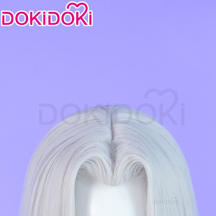 【Ready For Ship】DokiDoki Anime Hell Hotel Cosplay Wig Short Straight White Hair
