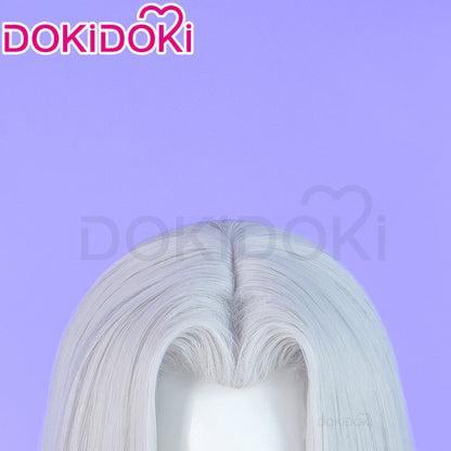 【Ready For Ship】DokiDoki Anime Hell Hotel Cosplay Wig Short Straight White Hair