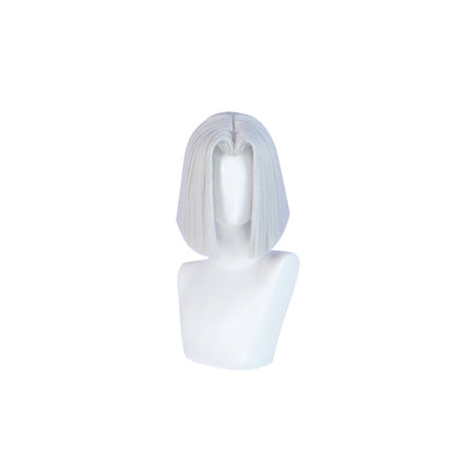 【Ready For Ship】DokiDoki Anime Hell Hotel Cosplay Wig Short Straight White Hair
