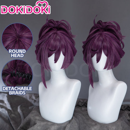 【Ready For Ship】DokiDoki Anime Hell's Paradise: Jigokuraku Cosplay Yuzuriha Wig Short Purple Hair Updo