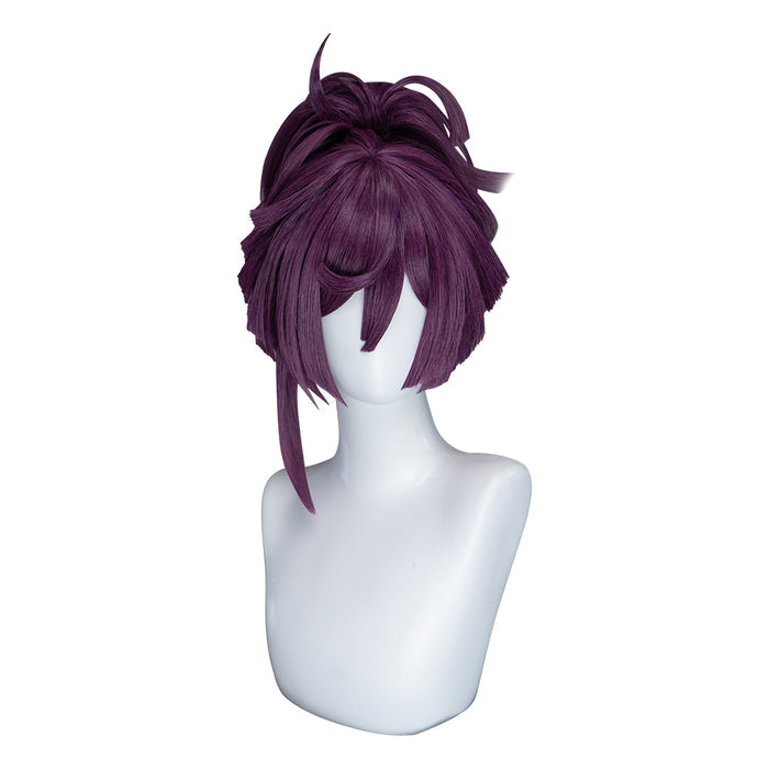 【Ready For Ship】DokiDoki Anime Hell's Paradise: Jigokuraku Cosplay Yuzuriha Wig Short Purple Hair Updo