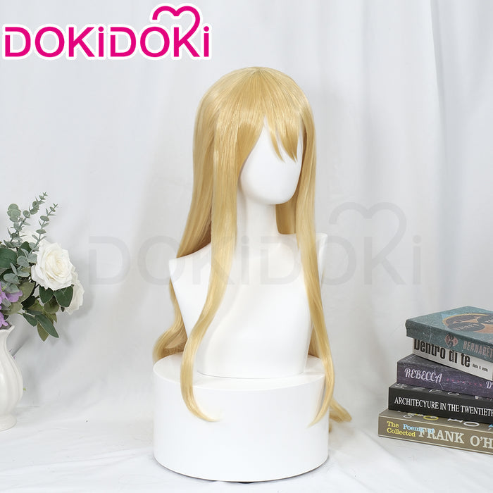 【Ready For Ship】DokiDoki Anime K-ON Cosplay Kotobuki Tsumugi Wig Long Straight Yellow Hair