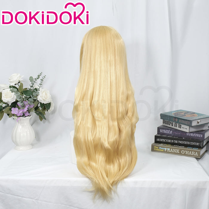 【Ready For Ship】DokiDoki Anime K-ON Cosplay Kotobuki Tsumugi Wig Long Straight Yellow Hair