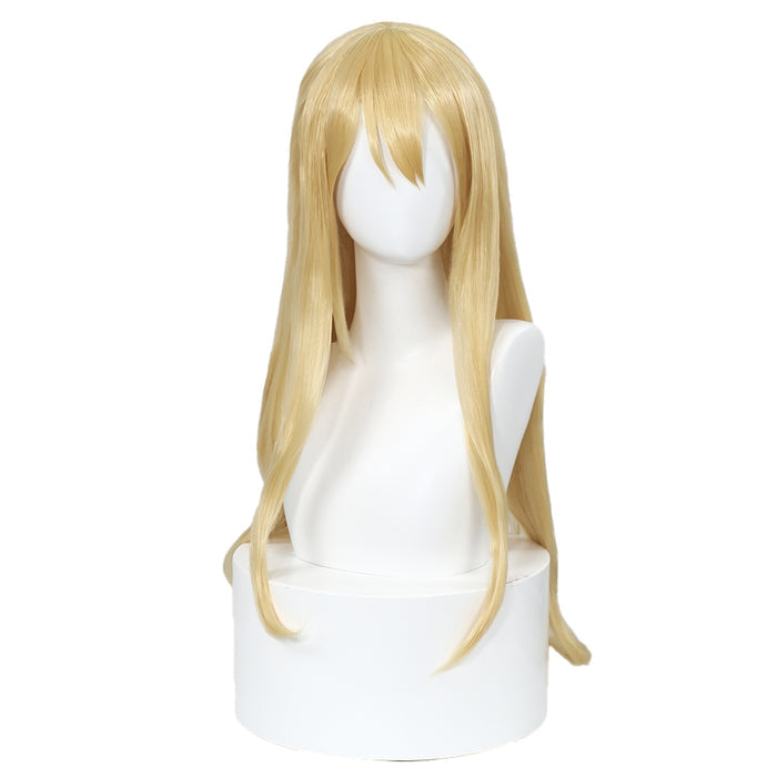 【Ready For Ship】DokiDoki Anime K-ON Cosplay Kotobuki Tsumugi Wig Long Straight Yellow Hair