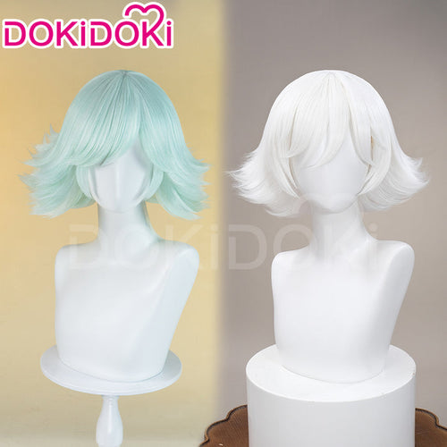 【Ready For Ship】DokiDoki Anime Kamisama Kiss Cosplay Mizuki Wig Short Straight Green /  White Wig Women