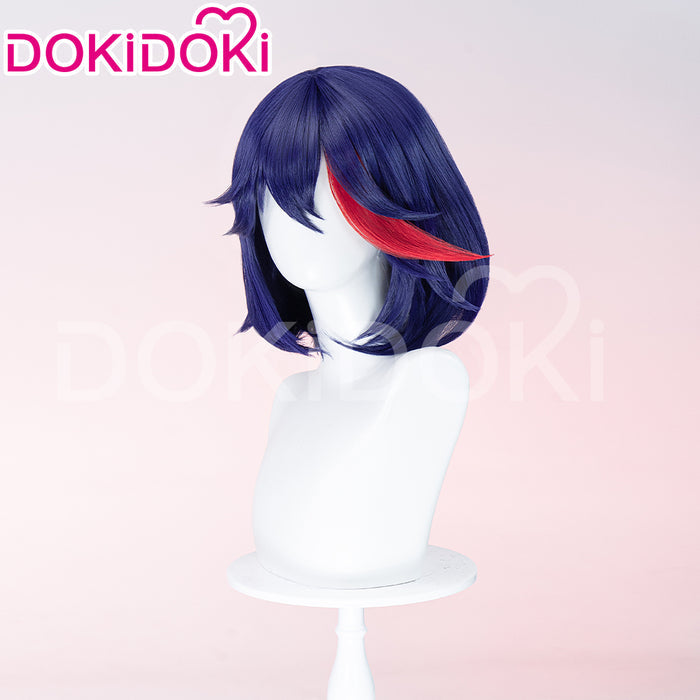【Ready For Ship】DokiDoki Anime KILL la KILL Cosplay Matoi Ryuuko Wig Short Straight Dark Blue Hair
