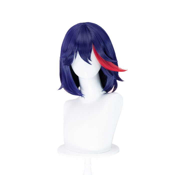 【Ready For Ship】DokiDoki Anime KILL la KILL Cosplay Matoi Ryuuko Wig Short Straight Dark Blue Hair