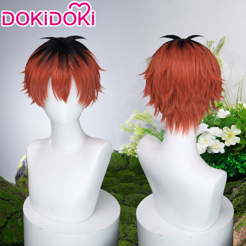 【Ready For Ship】DokiDoki Anime Manga Cosplay Wig Short Red Black Hair