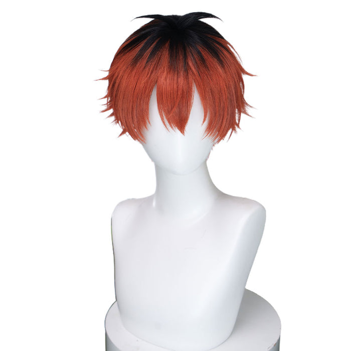 【Ready For Ship】DokiDoki Anime Manga Cosplay Wig Short Red Black Hair