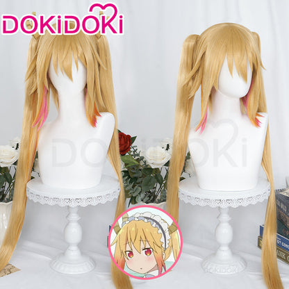 【Ready For Ship】DokiDoki Anime Miss Kobayashi’s Dragon Maid Cosplay Tohru Long Straight Yellow Wig