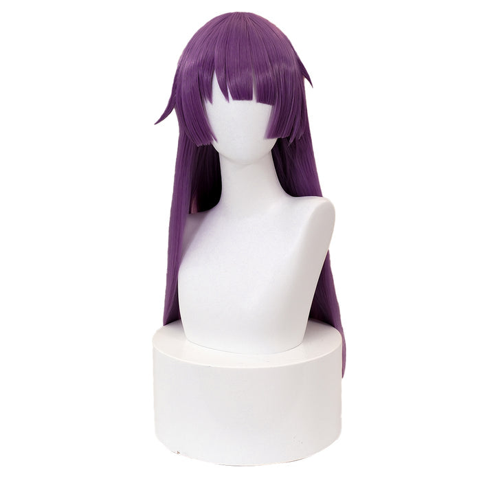 【Ready For Ship】DokiDoki Anime Monogatari series Cosplay Senjougahara Hitagi Wig Long Straight Purple Hair