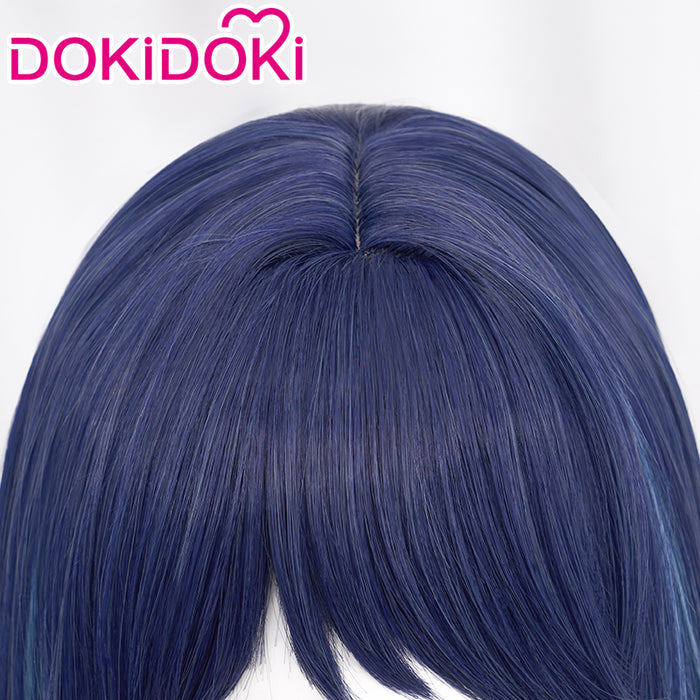 【Ready For Ship】DokiDoki Anime Oshi no Ko Cosplay Kurokawa Akane Wig Long Straight Dark Blue Cyan Gradient