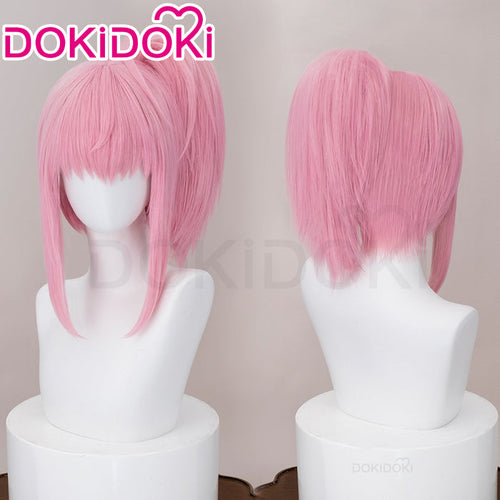 【Ready For Ship】DokiDoki Anime Shugo Chara Cosplay Hinamori Amu Daiya Wig Long  Pink Ponytail Hair Amulet Heart
