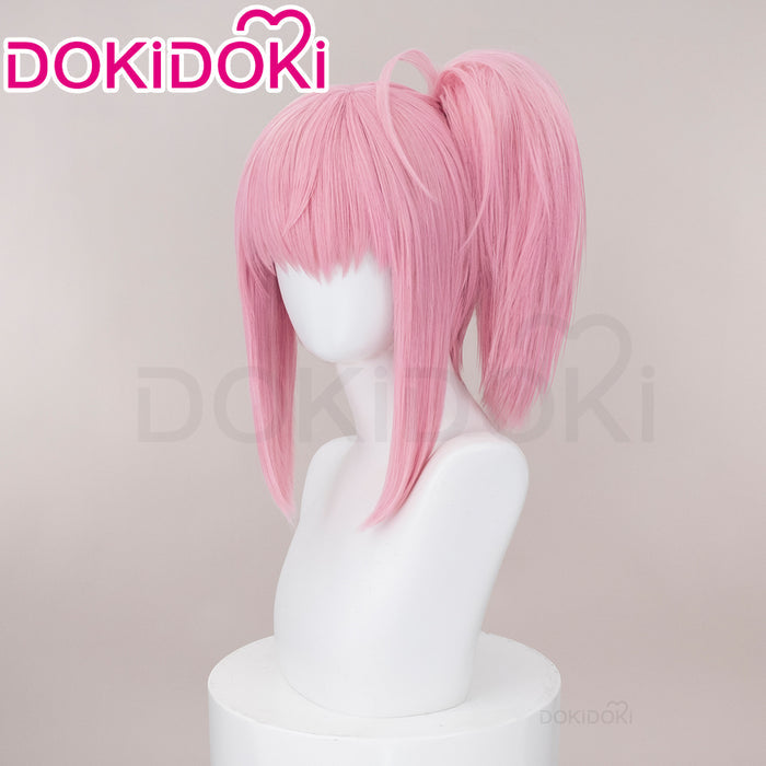 【Ready For Ship】DokiDoki Anime Shugo Chara Cosplay Hinamori Amu Daiya Wig Long  Pink Ponytail Hair Amulet Heart