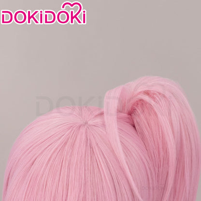 【Ready For Ship】DokiDoki Anime Shugo Chara Cosplay Hinamori Amu Daiya Wig Long  Pink Ponytail Hair Amulet Heart