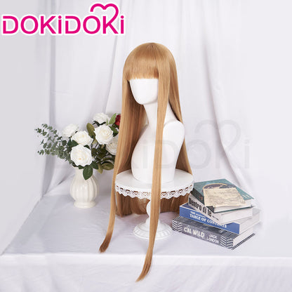 【Ready For Ship】DokiDoki Anime Spice and Wolf: Merchant Meets the Wise Wolf Cosplay Holo Wig Long Straight Orange Hair