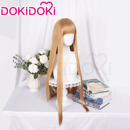 【Ready For Ship】DokiDoki Anime Spice and Wolf: Merchant Meets the Wise Wolf Cosplay Holo Wig Long Straight Orange Hair