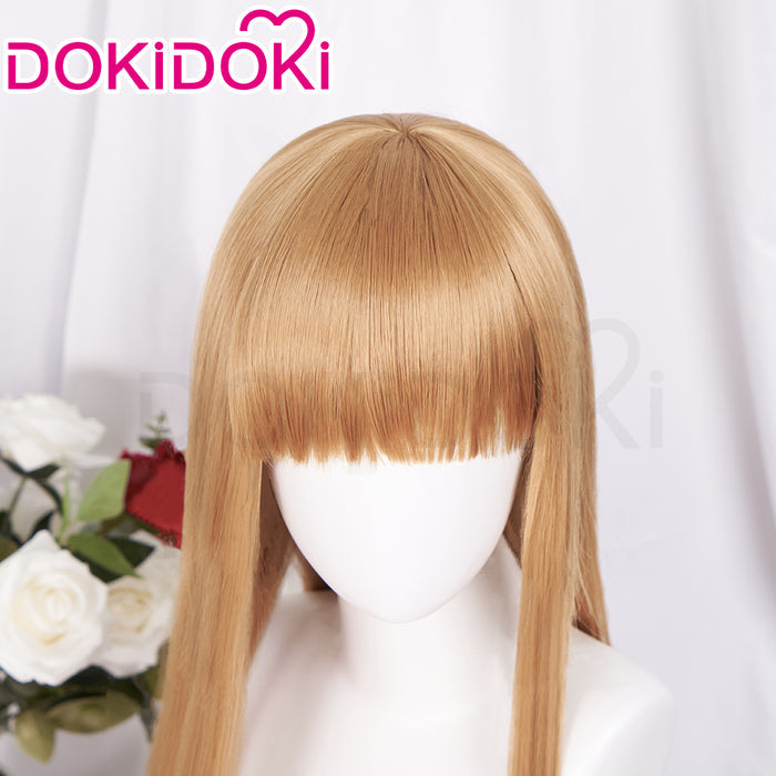 【Ready For Ship】DokiDoki Anime Spice and Wolf: Merchant Meets the Wise Wolf Cosplay Holo Wig Long Straight Orange Hair