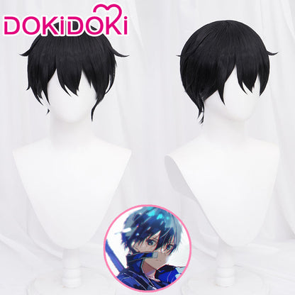 【Ready For Ship】DokiDoki Anime Sword Art Online Cosplay Kirigaya Kazuto Wig Short Straight Black Wig