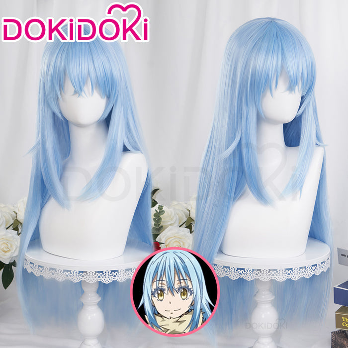 【Ready For Ship】DokiDoki Anime That Time I Got Reincarnated as a Slime Cosplay Rimuru Tempest Wig Long Blue Straight