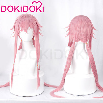 【Ready For Ship】DokiDoki Anime The Future Diary Cosplay Gasai Yuno Wig Long Straight Pink Hair