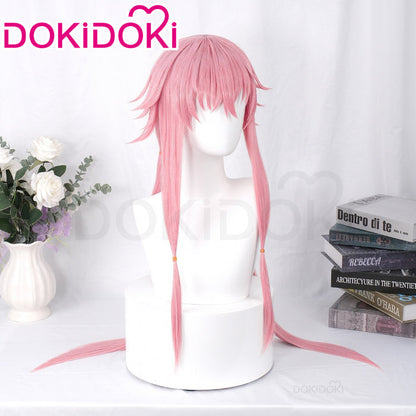 【Ready For Ship】DokiDoki Anime The Future Diary Cosplay Gasai Yuno Wig Long Straight Pink Hair