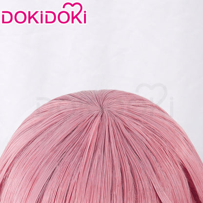 【Ready For Ship】DokiDoki Anime The Future Diary Cosplay Gasai Yuno Wig Long Straight Pink Hair