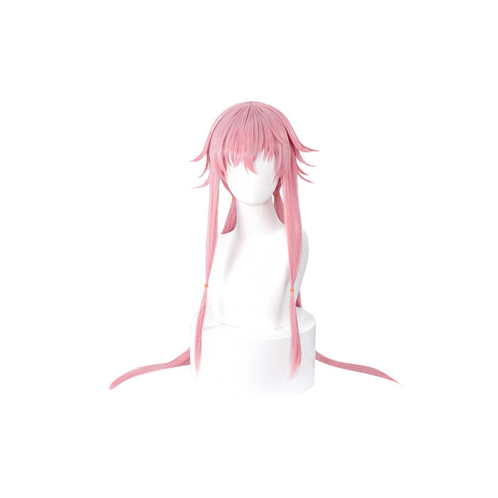 【Ready For Ship】DokiDoki Anime The Future Diary Cosplay Gasai Yuno Wig Long Straight Pink Hair