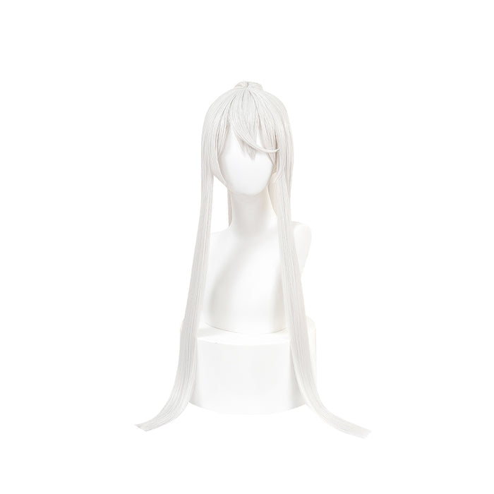 【Ready For Ship】DokiDoki Anime Thunderbolt Fantasy Cosplay Rin Setsu A Wig Long Straight White Hair