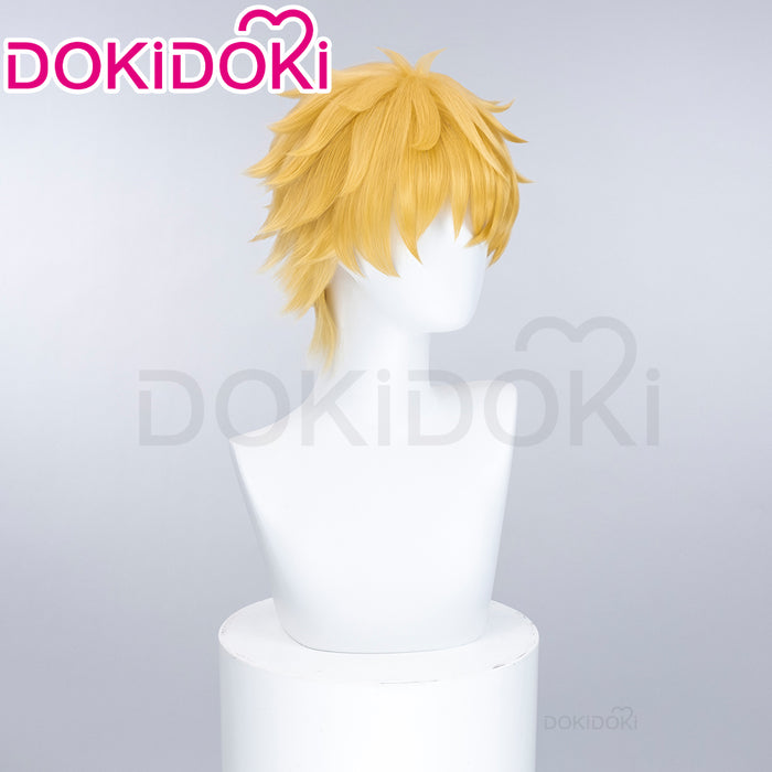 【Ready For Ship】DokiDoki Anime Wind Breaker Cosplay Akihiko Nirei Wig Short Straight Yellow Hair
