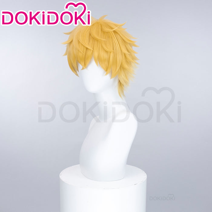 【Ready For Ship】DokiDoki Anime Wind Breaker Cosplay Akihiko Nirei Wig Short Straight Yellow Hair