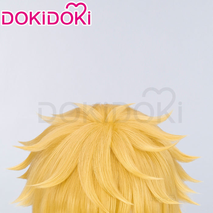【Ready For Ship】DokiDoki Anime Wind Breaker Cosplay Akihiko Nirei Wig Short Straight Yellow Hair