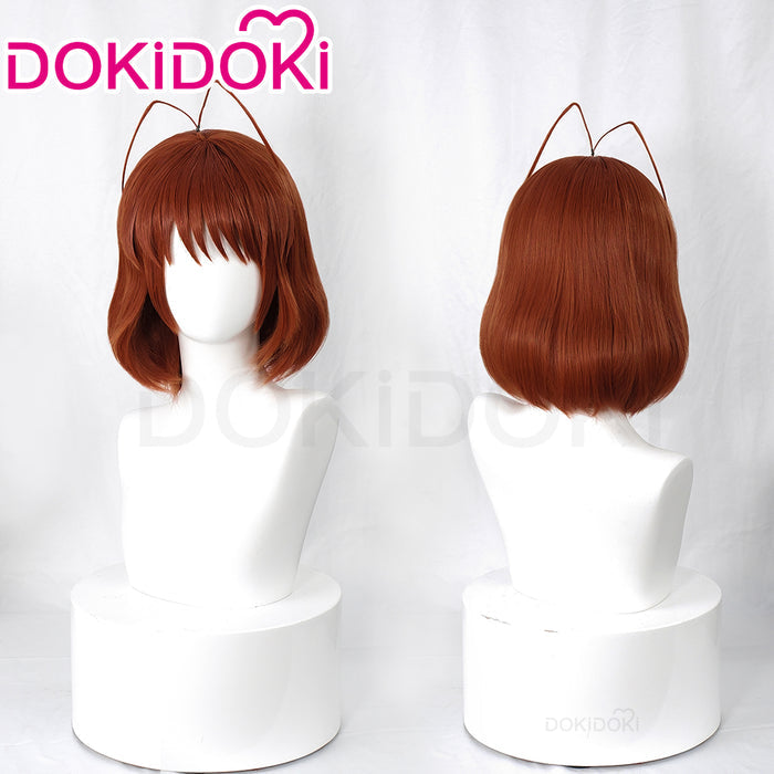 【Ready For Ship】DokiDoki Game Anime Clannad Cosplay Nagisa Furukawa Wig Short Straight Brown Cute