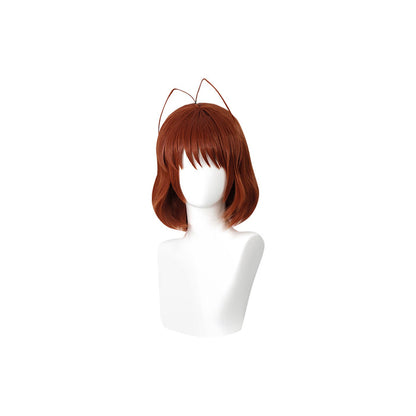【Ready For Ship】DokiDoki Game Anime Clannad Cosplay Nagisa Furukawa Wig Short Straight Brown Cute