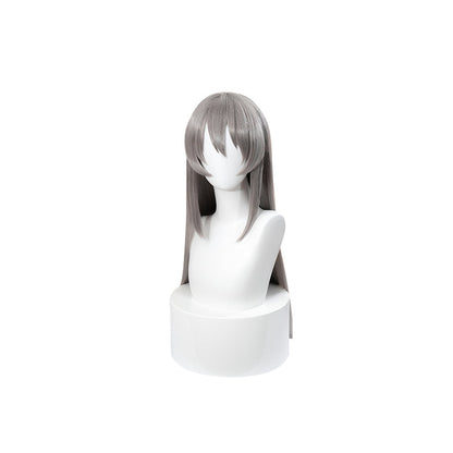 【Ready For Ship】DokiDoki Game Anime Clannad Cosplay Tomoyo Sakagami Wig Long Straight Grey Silver