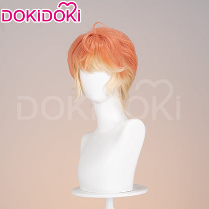 【Ready For Ship】DokiDoki Game Anime Diabolik Lovers Cosplay Shu Sakamaki Wig Short Straight Orange Yellow Hair