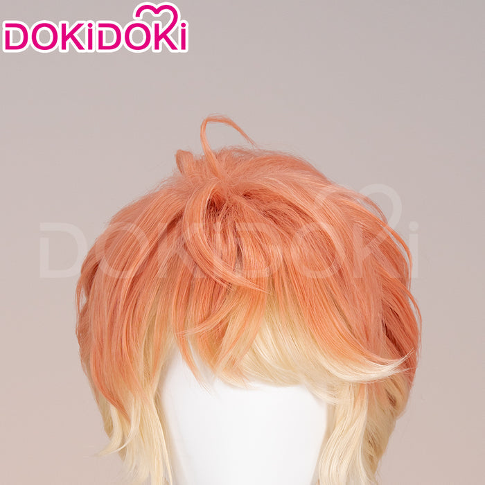 【Ready For Ship】DokiDoki Game Anime Diabolik Lovers Cosplay Shu Sakamaki Wig Short Straight Orange Yellow Hair
