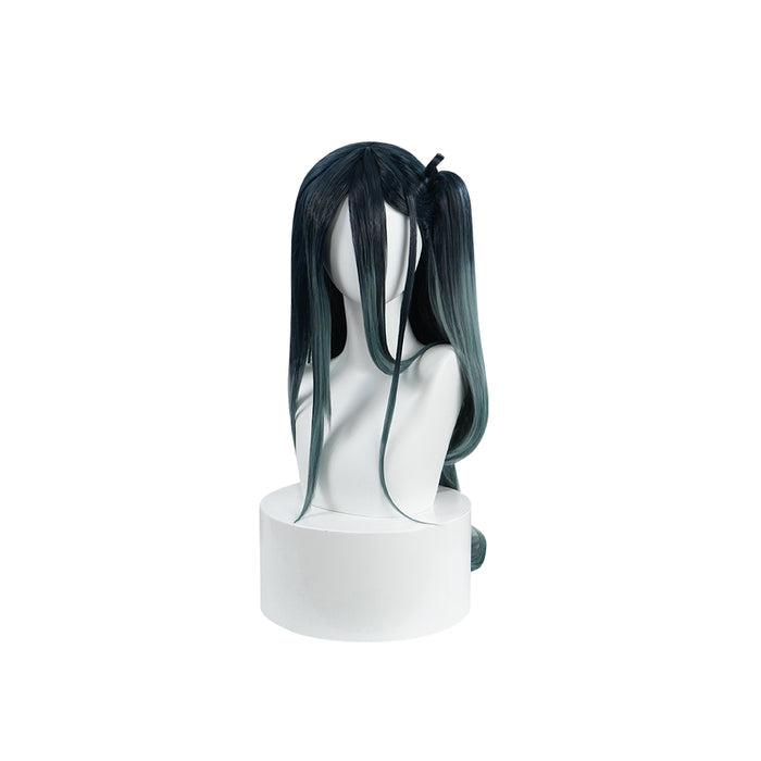 【Ready For Ship】DokiDoki Game Blue Archive Cosplay Tendou Alice Wig Long Straight Black Green Hair