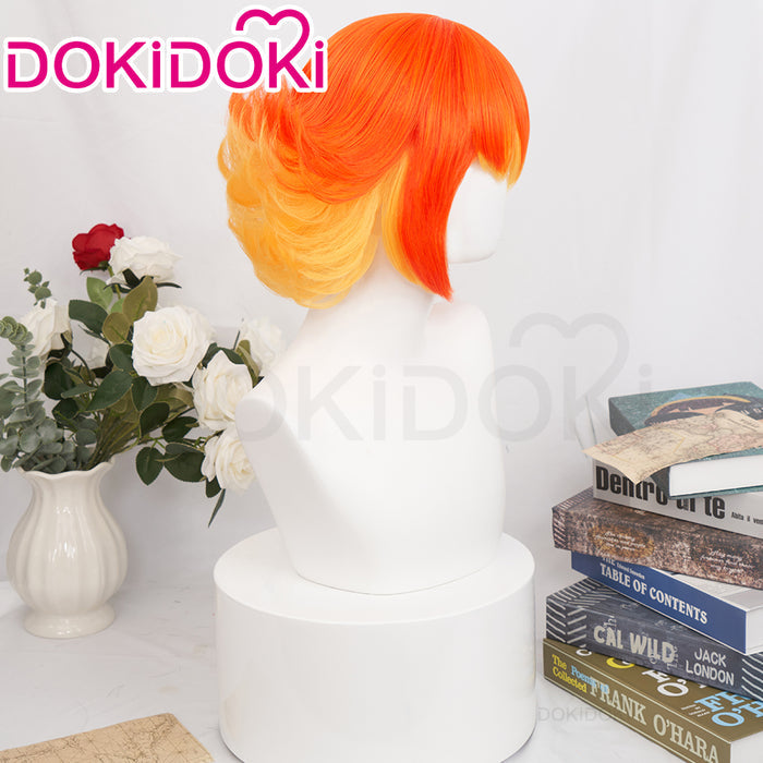 【Ready For Ship】DokiDoki Game Cookie Run: Kingdom Cosplay Pumpkin Pie Cookie Wig Orange Yellow Short