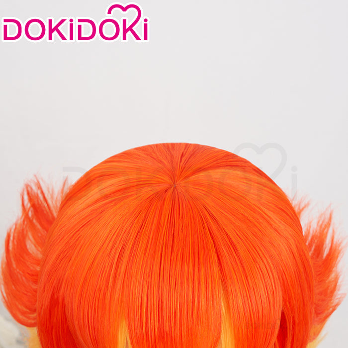 【Ready For Ship】DokiDoki Game Cookie Run: Kingdom Cosplay Pumpkin Pie Cookie Wig Orange Yellow Short