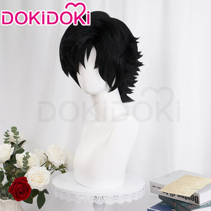 【Ready For Ship】DokiDoki Game Cosplay Cliive Rosfiield Cosplay Wig Short Black Hair