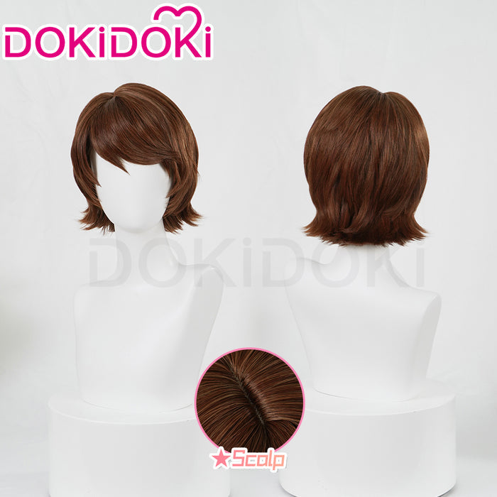 【Ready For Ship】DokiDoki Game Cosplay Joshhua Rosfiield Wig Short Brown Hair