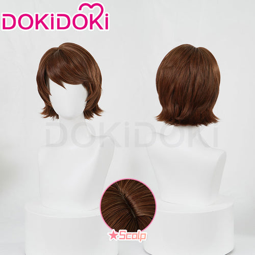 【Ready For Ship】DokiDoki Game Cosplay Joshhua Rosfiield Wig Short Brown Hair