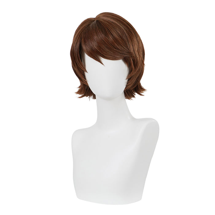【Ready For Ship】DokiDoki Game Cosplay Joshhua Rosfiield Wig Short Brown Hair